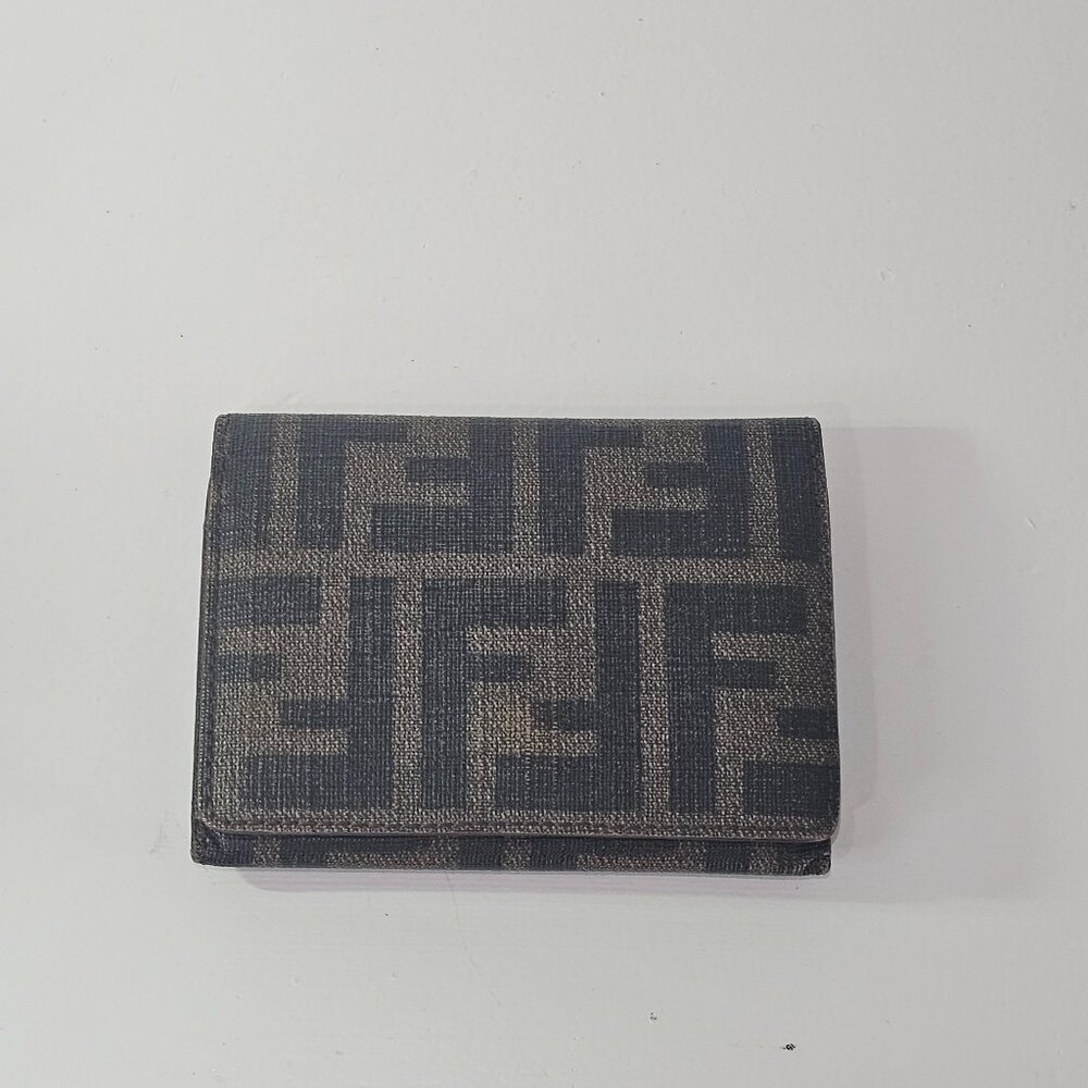 Authentic Fendi Zucca Canvas Card Holder